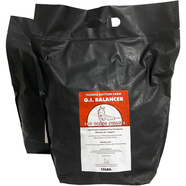 Thorne Bottom Farm G.I. Balancer equine gut-health supplement with sodium bicarbonate