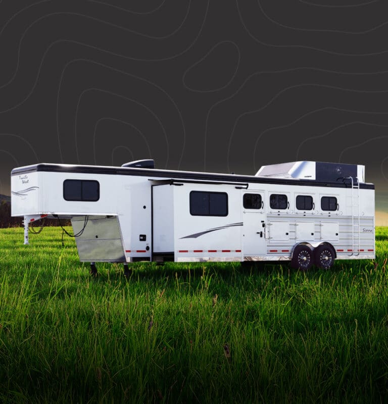 Trails West Sierra living quarters horse trailer exterior