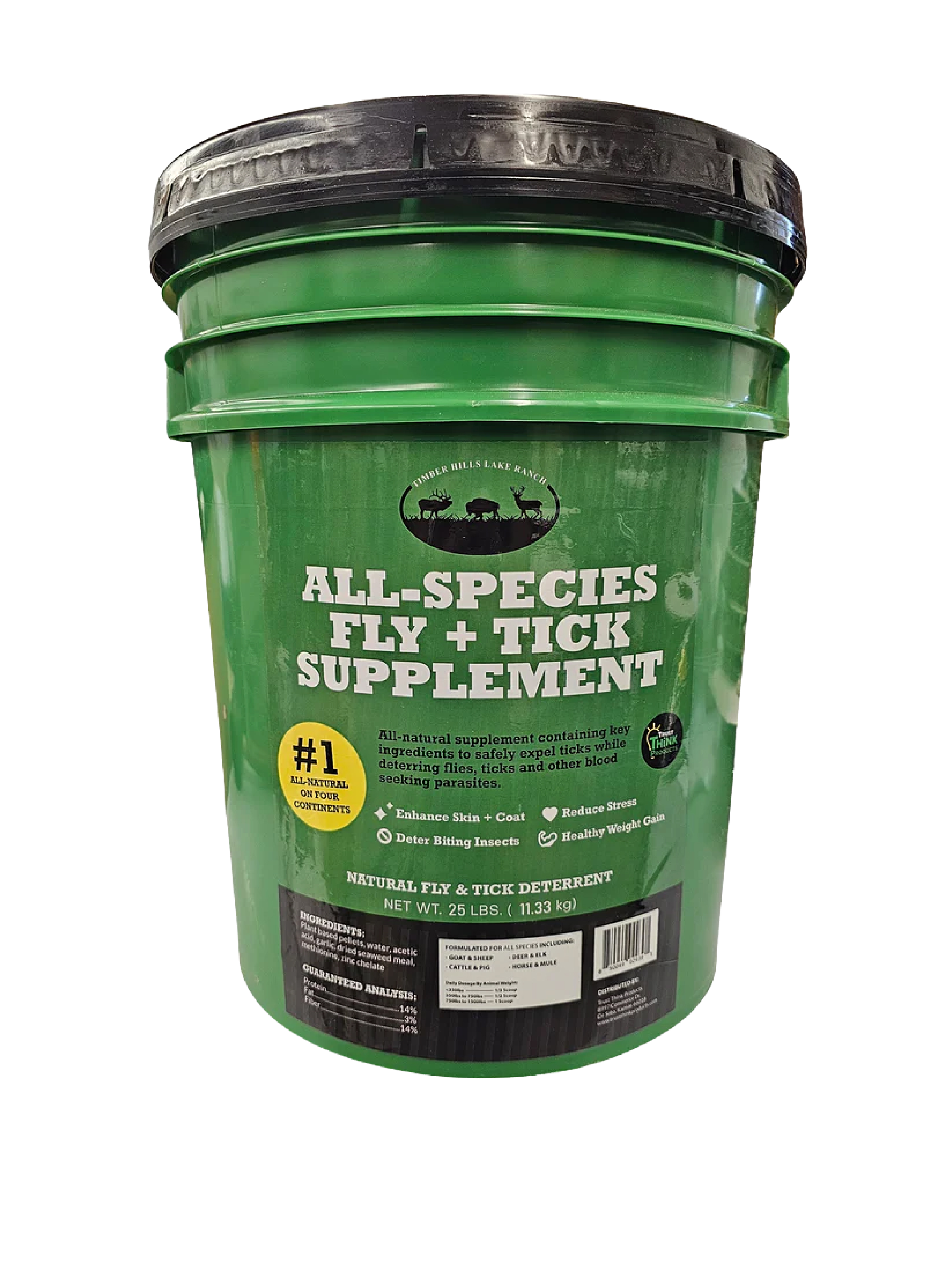 Trust Think All-Species Fly and Tick supplement 25 lb bucket six-month horse supply