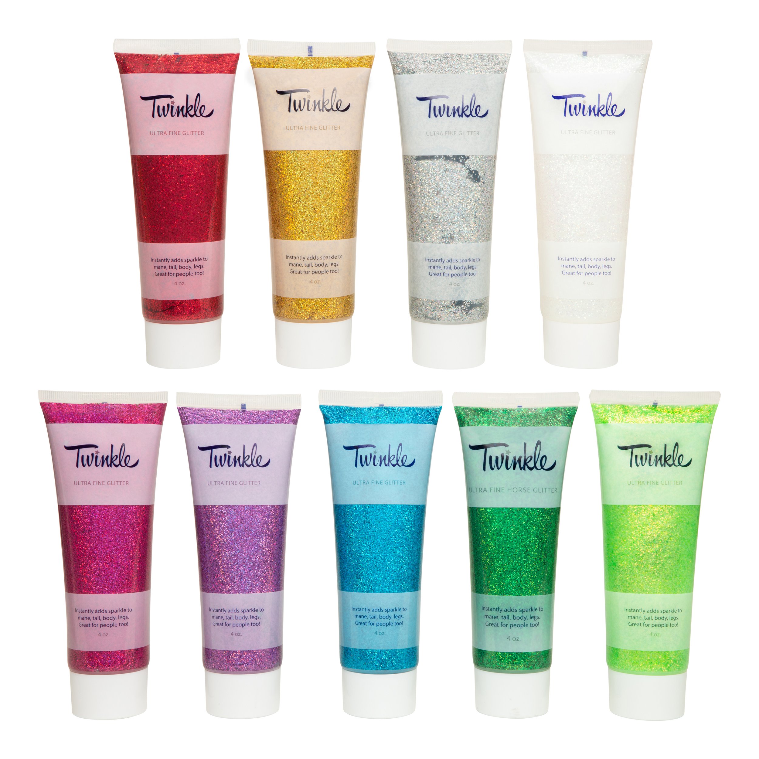 Twinkle Glitter ultra-fine oil-free horse glitter gel full color lineup bottles