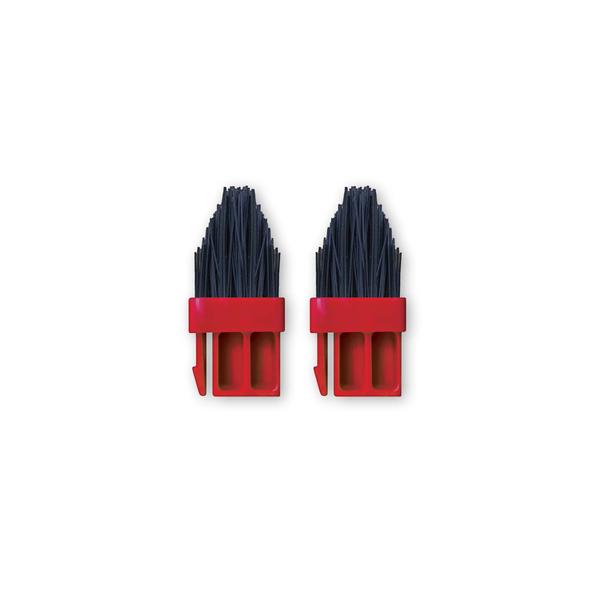 Pair of replaceable stiff-bristle brush refills for the Ultimate Hoofpick Plus from Equinimity