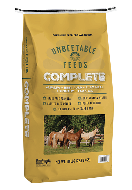 Unbeetable Complete grain-free fortified horse feed product render