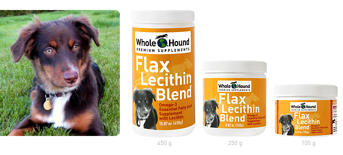 Whole Hound Flax Lecithin Blend omega-3 essential fatty acid supplement for dogs