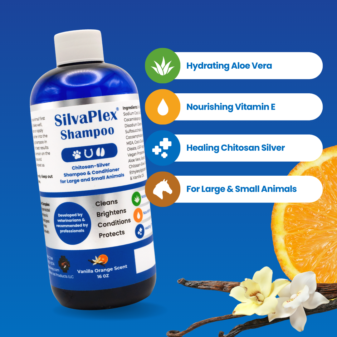 SilvaPlex Pet Shampoo benefits chart for skin and coat health