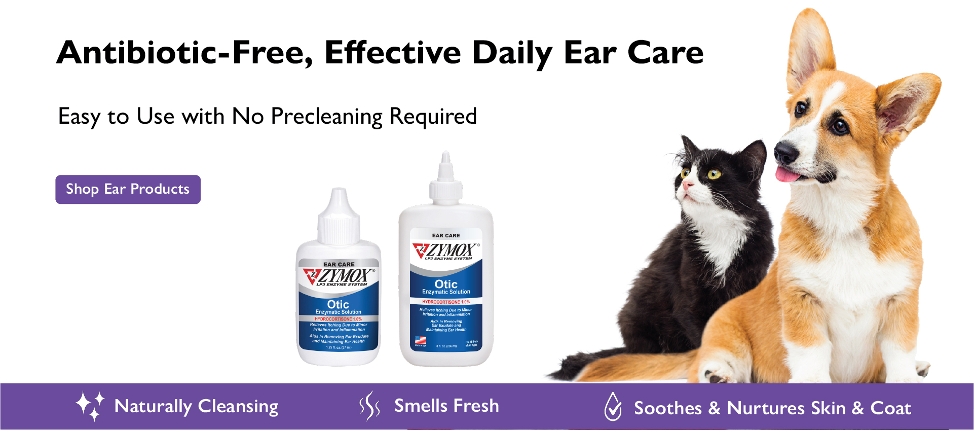 ZYMOX Otic enzymatic ear solution for dogs and cats ear infections