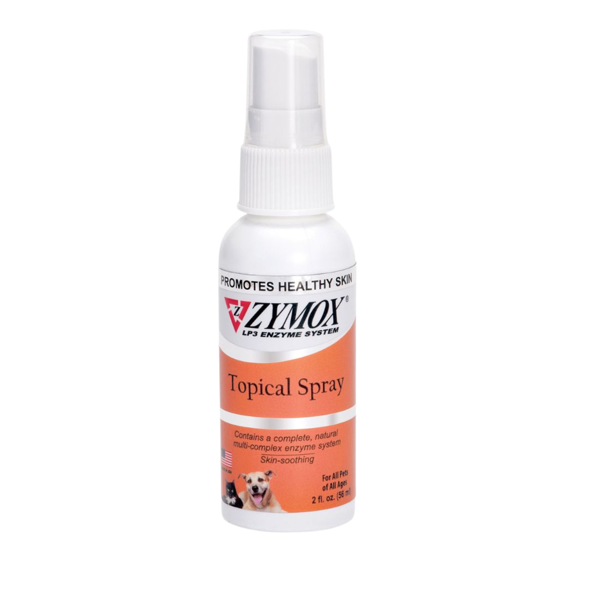 Zymox Topical Spray without Hydrocortisone 2oz hydrocortisone-free pet wound care