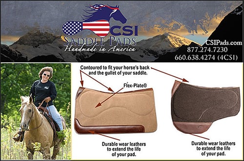 CSI Saddlepads, LLC — Barrel Racing (When you ride a CSI Saddlepad, you’ll be riding a product proudly manufactured…)