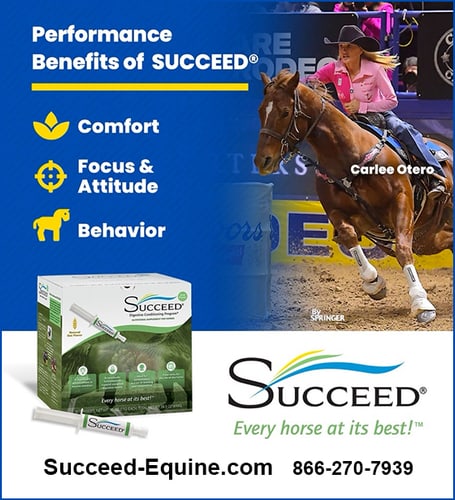 SUCCEED®Digestive Conditioning Program — Barrel Racing (SUCCEED® is available in original formula from tack stores, retailers or…)