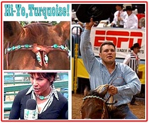Hi Yo Turquoise — Tack (Shown here is Knotted and Browband Bridle with Turquoise Beads)