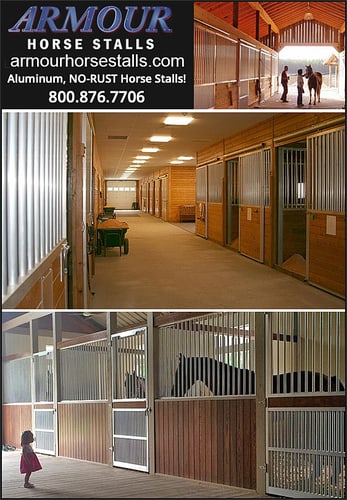 Barn Products By Armour Horse Stalls — Barn Accessories (Armour manufactures a variety of aluminum horse stall doors, stall fronts, end…)