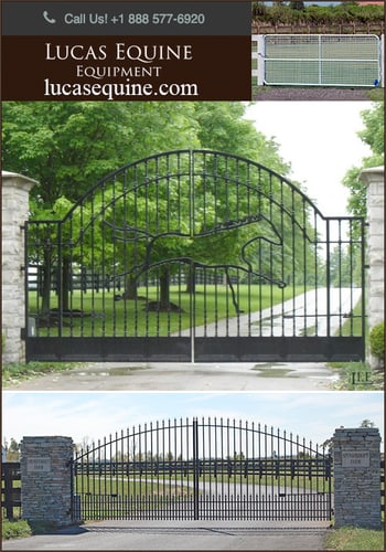 "Entry Gates" by Lucas Equine Equipment — Barn Accessories (From the small, homey barns, to unimaginable elegance, Lucas Equine has 42…)