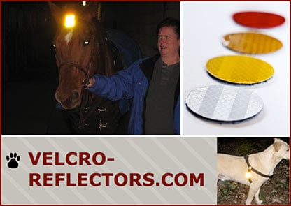Velcro-Reflectors — Tack (A friend of mine purchased a reflective leash, which I thought was a great idea…)