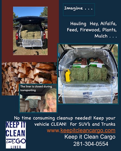 Keep It Clean Cargo™ Liner — Keep your SUV or trunk clean while hauling hay and supplies — under $50!