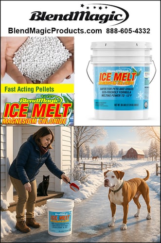 ICE MELT by BlendMagic Pure Magnesium Chloride Pellets — Dogs And Puppies (Many of us have experienced slipping in the ice or snow when leading our…)