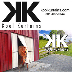 Kool Kurtains Horse Shelter Heat Reflecting Curtains.