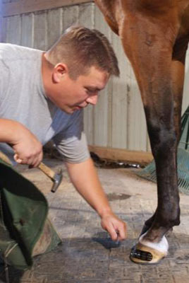 Farrier Dale Blankenship.