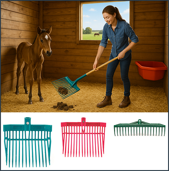 Horse Stall Forks and Rakes