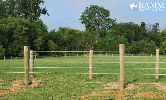 Full round posts are best for horse fencing