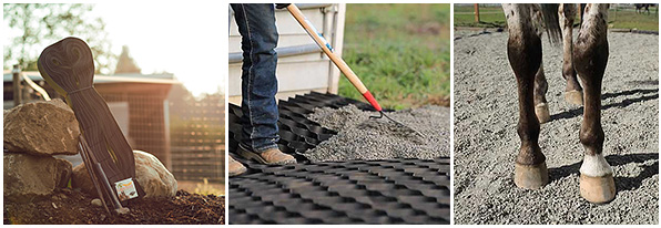 Lighthoof Mud Management Panel dry mud areas on horse properties.