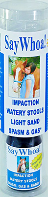 SayWhoa stops impaction horse colic.
