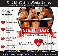 Stall Dry Absorbant Deodorizer for Horse Stalls and Trailers!