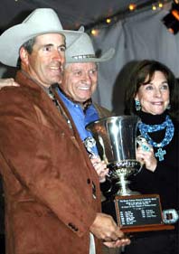 Monty Roberts awards Western Equitarian Award to Richard Winters